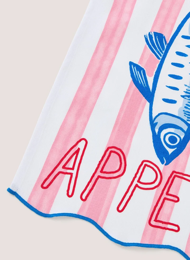 Matalan Sorrento Sardine Tea Towel Pink